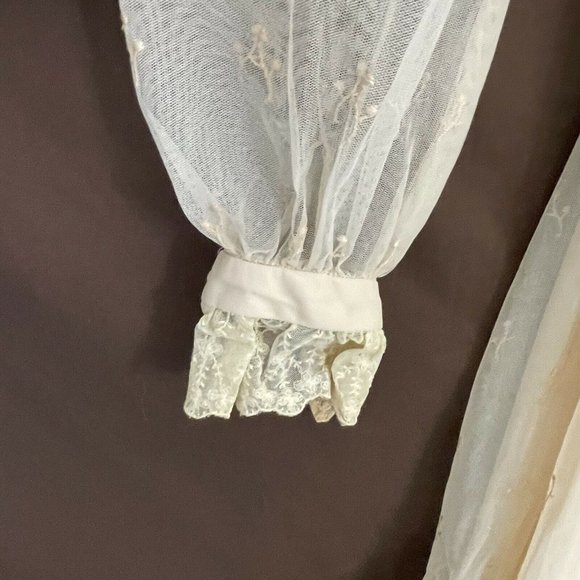 🔴 Vintage CACTUS NY Beige Lace 1960s/1970s Dress - Picture 7 of 12